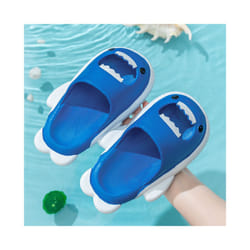 Boys Girls Summer Slippers Shower Shoes Sandals Kids Beach Pool Mules Sliders - Dark Blue, UK 13Kids
