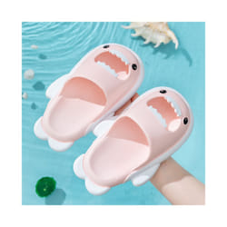 Boys Girls Summer Slippers Shower Shoes Sandals Kids Beach Pool Mules Sliders - Pink, UK 11-12Kids