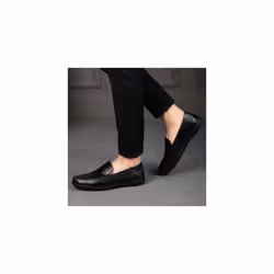Men's Comfortable Driving Leather Fashion Business Breathable Casual Dress Shoes - 8.5, Black