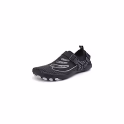 Mens Womens Kids Water Shoes Beach Quick Dry Barefoot Swim Shoes Aqua Socks - Black, UK 3