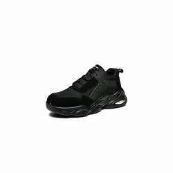 Mens Womens Work Safety Trainers Lightweight Steel Toe Cap Boots Hiking Shoes - Black, UK 6.5