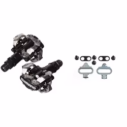 SHIMANO PDM520 Clipless SPD Bicycle Cycling Pedals BLACK With Cleats & SH56 MTB SPD cleats multi-release