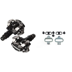 SHIMANO PDM520 Clipless SPD Bicycle Cycling Pedals BLACK With Cleats & SH56 MTB SPD cleats multi-release