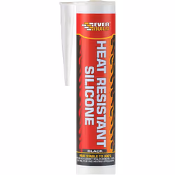 Everbuild Heat Resistant Silicone Sealant, Black, 310 ml