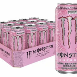 Wholesale Drinks, Bulk Cases of Soft Drinks, Monster, Fanta, Coke, Pepsi and More Beverage - Monster Ultra Strawberry Dreams 12 Pack x 500ml