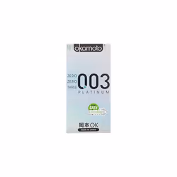 003 Platinum 10s Pack Latex Condom Made in Japan
