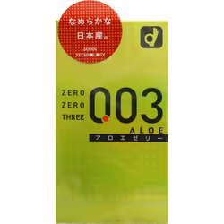 OKAMOTO Zero Zero Three Aloe 10 pcs Pack of 1 Standard type Condom with a thinness of 0.03 mm. Pack of 1