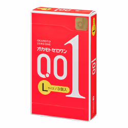 Okamaoto Condoms Zero One L size 0.01mm 3Pieces