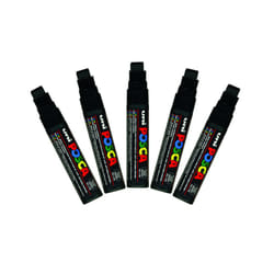 uni-ball Posca PC-17K Extra Broad Chisel Tip Marker - Black  Pack of 5