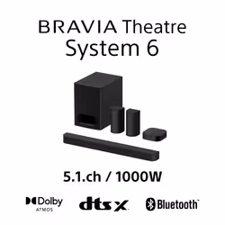 Sony U.K. HTS60.CEK, 5.1 channels, Dolby Atmos, Black, Vietnam, 907 mm, 90 mm