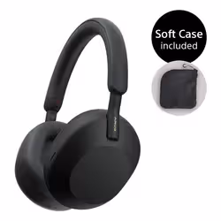 Sony WH-1000XM5SA Headset Wired & Wireless Head-band Music USB Type-C Bluetooth Black - Additional view 2