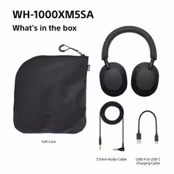 Sony WH-1000XM5SA Headset Wired & Wireless Head-band Music USB Type-C Bluetooth Black - Additional view 6