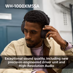 Sony WH-1000XM5SA Headset Wired & Wireless Head-band Music USB Type-C Bluetooth Black - Additional view 8