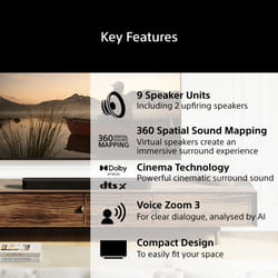 Sony U.K. HTA7100.CEK soundbar speaker Black 1.0 channels