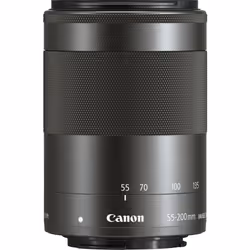 Canon EF-M 55-200mm f/4.5-6.3 IS STM Lens – Graphite, Standard zoom lens, 17/11, 55 - 200 mm, Image stabilizer, Canon EF-M