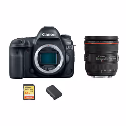 Canon EOS 5D Mark IV Camera Bundle With Lens, SD Card & Extra Battery