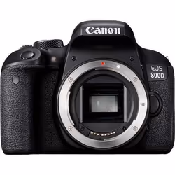 Canon EOS 800D, 24.2 MP, 6000 x 4000 pixels, CMOS, Full HD, Touchscreen, Black
