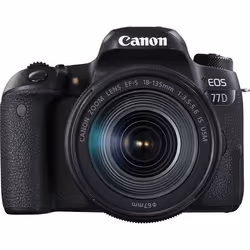 Canon EOS 77D + EF-S 18-135mm 3.5-5.6 IS USM, 24.2 MP, 6000 x 4000 pixels, CMOS, Full HD, Touchscreen, Black