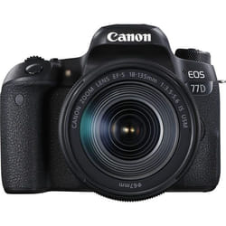 Canon EOS 77D + EF-S 18-135mm 3.5-5.6 IS USM SLR Camera Kit 24.2 MP CMOS 6000 x 4000 pixels Black