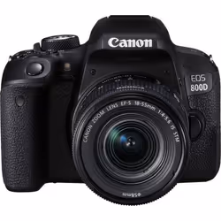 Canon EOS 800D + EF-S 18-55mm 4.0-5.6 IS STM SLR Camera Kit 24.2 MP CMOS 6000 x 4000 pixels Black