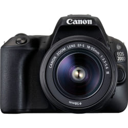 Canon EOS 200D + EF-S 18-55mm f/3.5-5.6 III SLR Camera Kit 24.2 MP CMOS 6000 x 4000 pixels Black