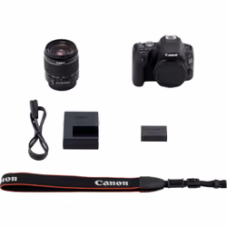 Canon EOS 200D + EF-S 18-55mm f/3.5-5.6 III SLR Camera Kit 24.2 MP CMOS 6000 x 4000 pixels Black