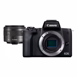 Canon EOS M50 Mark II + M15-45 S EU26, 24.1 MP, 6000 x 4000 pixels, CMOS, 4K Ultra HD, Touchscreen, Black