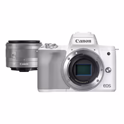 Canon EOS M50 Mark II + M15-45 S EU26, 24.1 MP, 6000 x 4000 pixels, CMOS, 4K Ultra HD, Touchscreen, White
