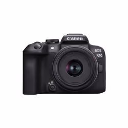 Canon EOS R10 + RF-S 18-45mm F4.5-6.3 IS STM, 24.2 MP, 6000 x 4000 pixels, CMOS, 2.5x, 4K Ultra HD, Black