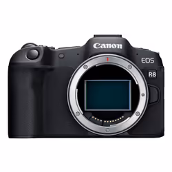 Canon EOS R8, 24.2 MP, 6000 x 4000 pixels, CMOS, 4K Ultra HD, Touchscreen, Black