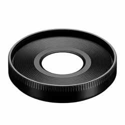The Canon EW-55 Lens Hood for RF 28mm F2.8 STM helps to block sunlight or other light sources to prevent glare and lens flare ...