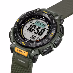 Casio PRO TREK PRG-340-3 watch Wrist watch Male Quartz solar Black, Green Green - Additional view 4