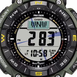Casio PRO TREK PRG-340-3 watch Wrist watch Male Quartz solar Black, Green Green - Additional view 7