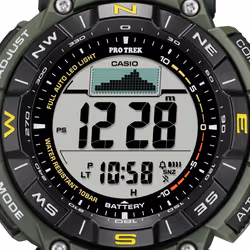 Casio PRO TREK PRG-340-3 watch Wrist watch Male Quartz solar Black, Green Green - Additional view 8