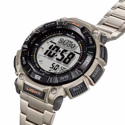 Casio PRO TREK PRG-340T-7 watch Bracelet watch Male Quartz solar Grey Black, Grey - Additional view 4