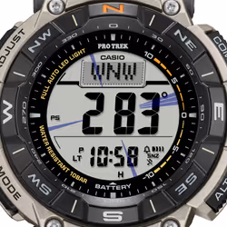 Casio PRO TREK PRG-340T-7 watch Bracelet watch Male Quartz solar Grey Black, Grey - Additional view 7