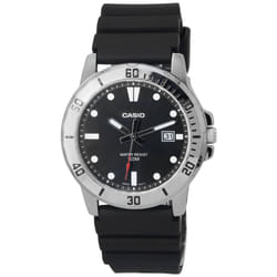 Casio Standard Analog Resin Strap Black Dial Quartz MTP-VD01-1E MTPVD01-1E Men's Watch
