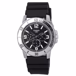 Casio Standard Analog Resin Strap Black Dial Quartz MTP-VD300-1B MTPVD300-1B Men's Watch