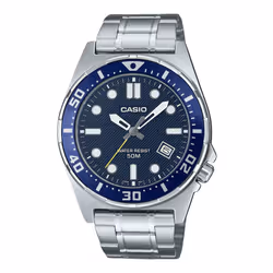 Casio Standard Analog Stainless Steel Blue Dial Quartz MTD-135D-2AV Men's Watch