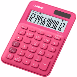 Casio MS-20UC-RD, Desktop, Basic, 12 digits, 1 lines, Battery/Solar, Red
