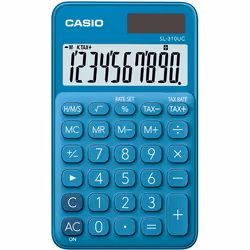 Casio SL-310UC-BU, Pocket, Basic, 10 digits, 1 lines, Battery/Solar, Blue