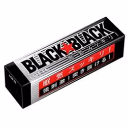 LOTTE BLACK BLACK Gum 9pcs gumStrong minty taste makes you sleepy. Strong minty taste makes you sle Strong minty taste makes  ...