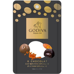 GODIVA Godiva G Chocolat 4pcs (Salted Caramel/Dark)An assortment of milk salted caramel ganache acc An assortment of milk salted caramel ganache accen