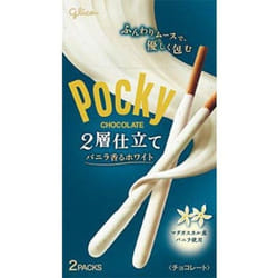 Glico Pocky 2-layer Vanilla-scented White 2 bagsThe softly whipped mousse-like chocolate is cover The softly whipped mousse-like chocolate is covered