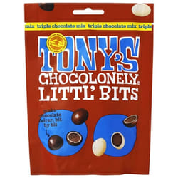 Tony's Chocolonely Littl'Bits 3 kinds of chocolate mix 100gCharacteristicsThis chocolate ball is ma CharacteristicsThis chocolate ball is made of only