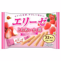 Bourbon Elise Tochika Strawberry 32 pcs.Characteristic: Tochika strawberry cream is wrapped in a cr Characteristic: Tochika s ...