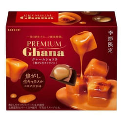 lotte Premium Ghana Creme Chocolat [Burnt Raw Caramel] 65g Chocolate