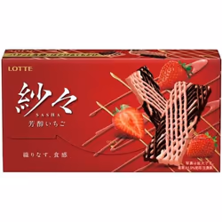lotte Sasa mellow strawberry 69g Chocolate