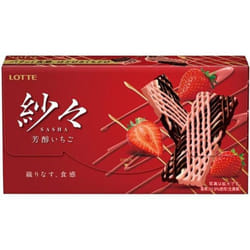 lotte Sasa mellow strawberry 69g Chocolate