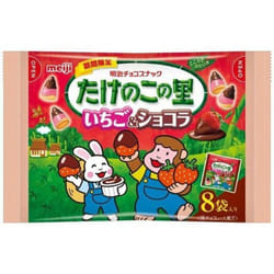 Meiji Takenokonosato Strawberry & Chocolat Bag 88g Chocolate